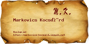 Markovics Kocsárd névjegykártya